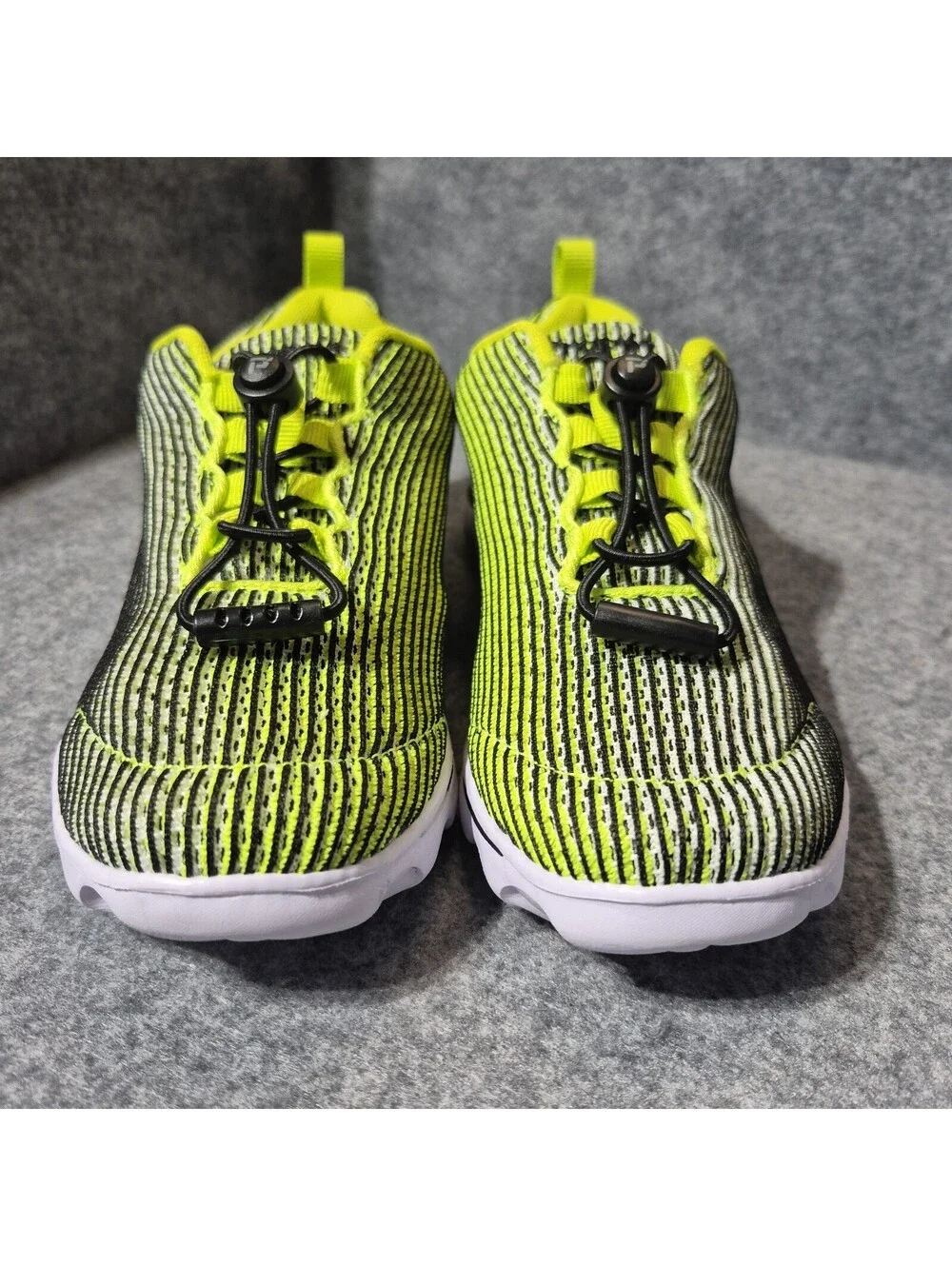 Prophet Women's Yellow/Black/White Striped Lace-Up Low Top Sneaker WAT042M